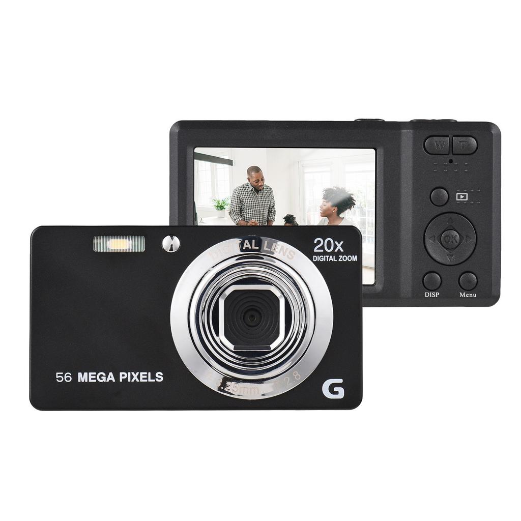 2,7-дюймовый TFT портативный цифровой фотоаппарат 56 МП 4K Ultra HD 20-кратный зум Автофокус Автоспуск Распознавание лица Стабилизация изображения с