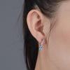 Umcho Серьги Розовое Золото Модные Простые Темно-синие Крупные Цирконы Вечерние Серьги