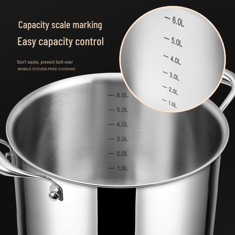 Utool 316 Stainless Steel Deep Stockpot with Steel Lid