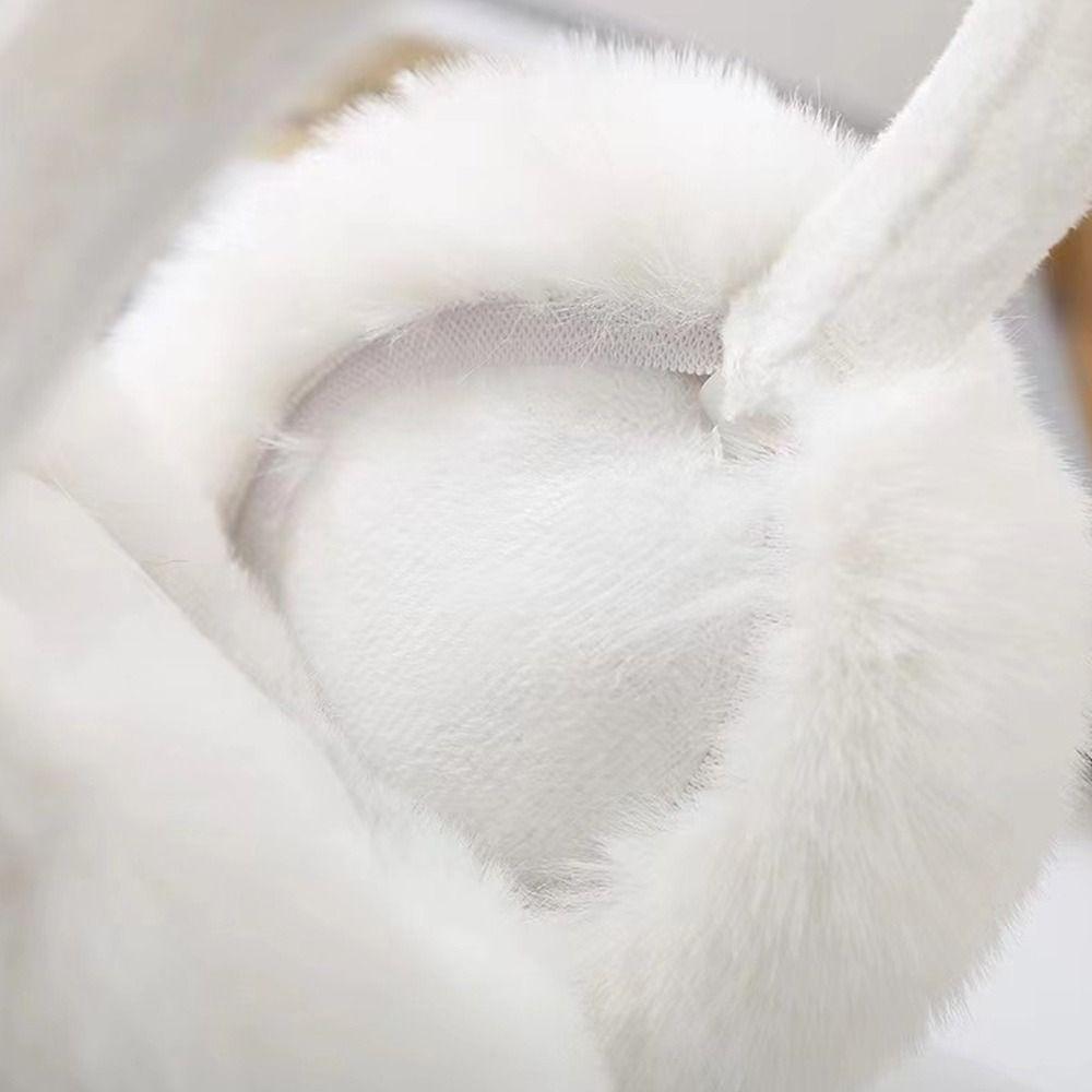 Тепловые вкладыши из кроличьего меха Складные грелки для ушей Милые Защищающие уши Студенты