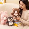 23 см Слюнявчик Сидящие Мультяшные Животные Плюшевая Игрушка Набитая Панда Кролик Пингвин Цыпленок Медведь Кукла Успокаивающий Спящий Друг Подарок