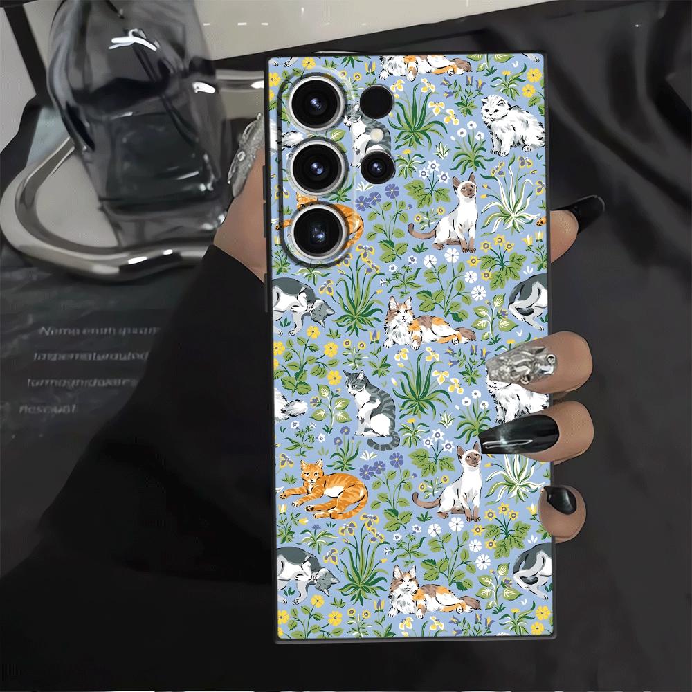Мультяшный Цветочный Животный Чехол для Samsung Galaxy S25 S23 Note 20 8 9 10 S10 S9 S24 Plus S26 S21 FE S20 Ultra Funda Чехол для Телефона