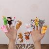 1 Set Role Play Tell Story Cloth Doll Educational Toy Cartoon Animal Family Finger Puppet Soft Plush Toys For Children Gift