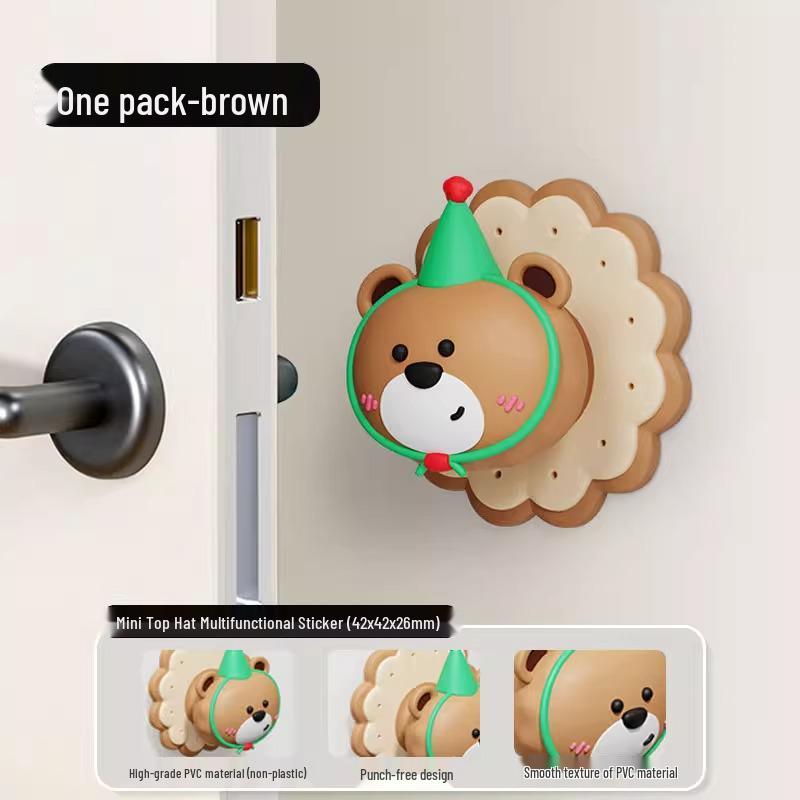 Creative Anti-Collision Door Stopper Sticker - Cute Door Handle & Refrigerator Knob Protector