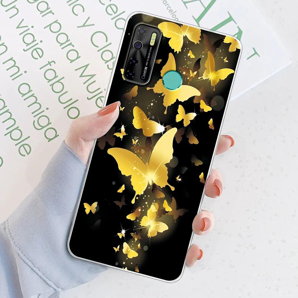Чехол-бампер для Tecno Spark 5 Pro / Tecno Camon 15 Air / Camon15, прозрачный, из мягкого силикона TPU, или чехол для Tecno Spark 5
