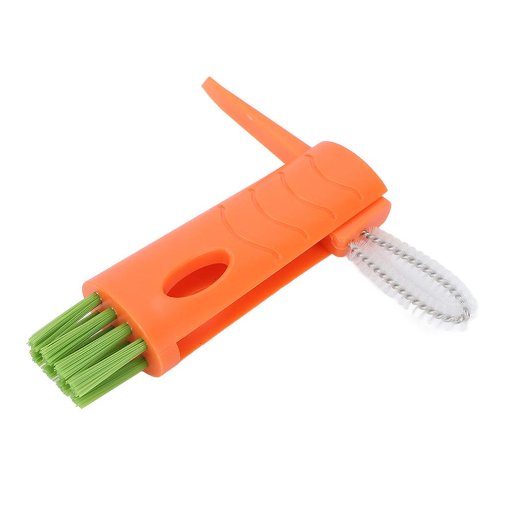 5 шт. Щетка для чистки бритвы Многоцелевая Портативная Нейлоновая Щетка для чистки бритвы для Чашки Тарелки Оранжевая