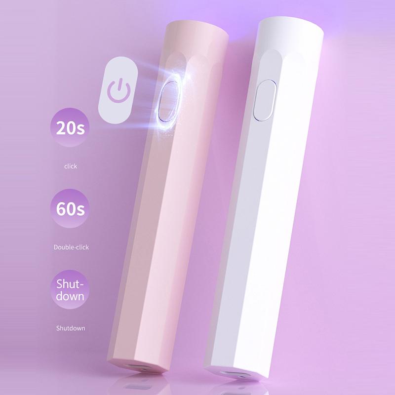 Портативная ручная мини-лампа для ногтей для гель-лака, быстросохнущая ручка-фонарик, USB-сушилка для ногтей, УФ-светодиодная лампа для ногтей