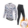 Winter Fleece Riding Bicycle Jerseys Cycling Clothing Set Keep Warm Women Long Sleeve Bicycle Clothes Suit
