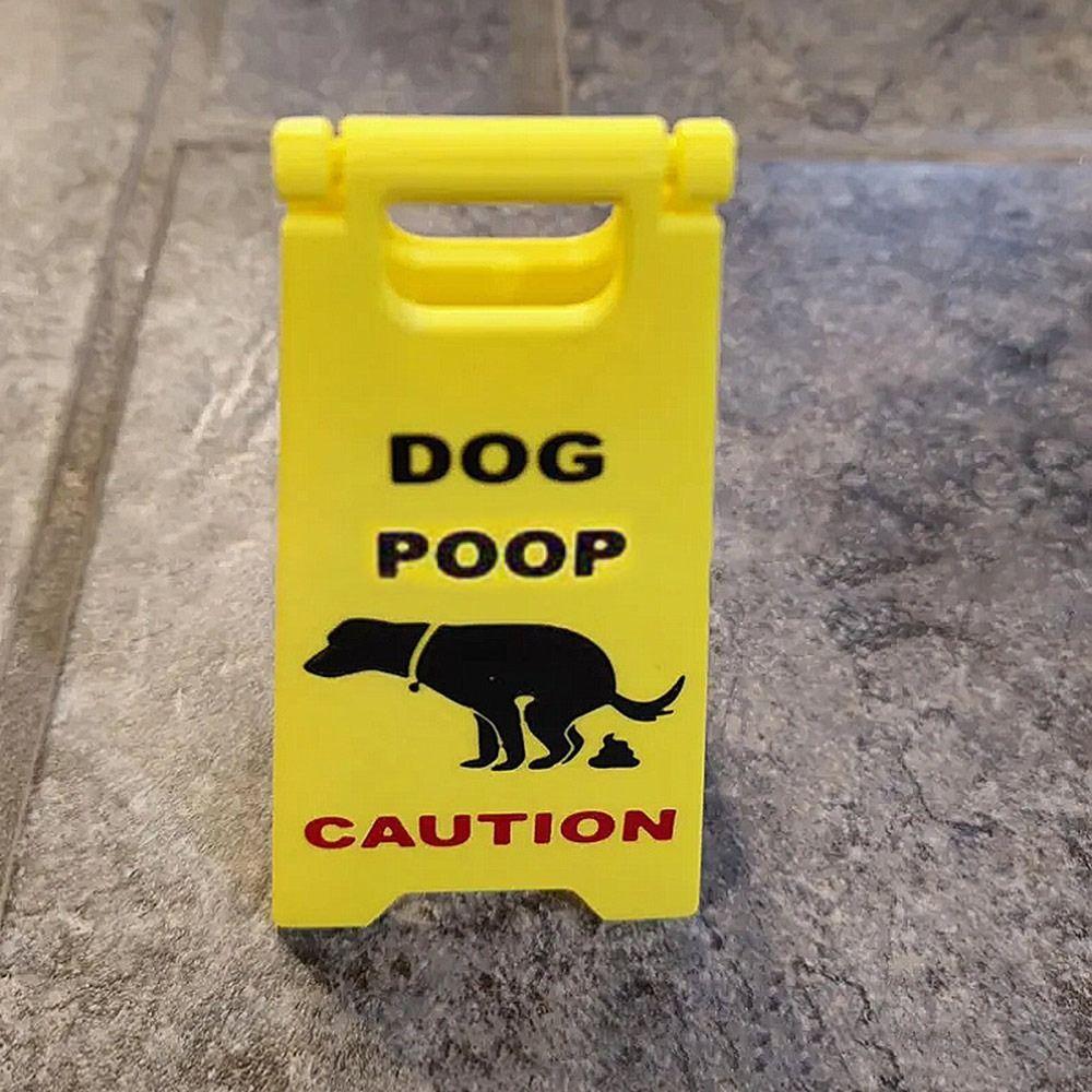 Mini Cat Pee Signs ABS Floor Dirty Warning Sign Funny Dog Poop Sign  Humorous Cat Decor