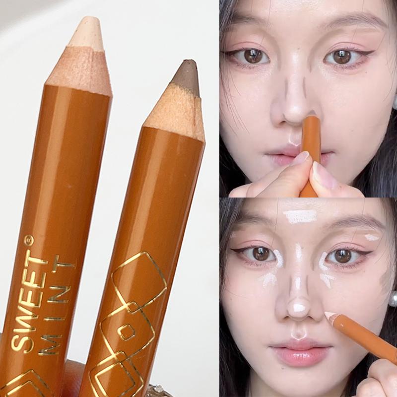 Double-ended Contouring Pen Face Brightening Corrector Nose Shadow Sculpting Natural 3D Highlighter Shading Stick Makeup
