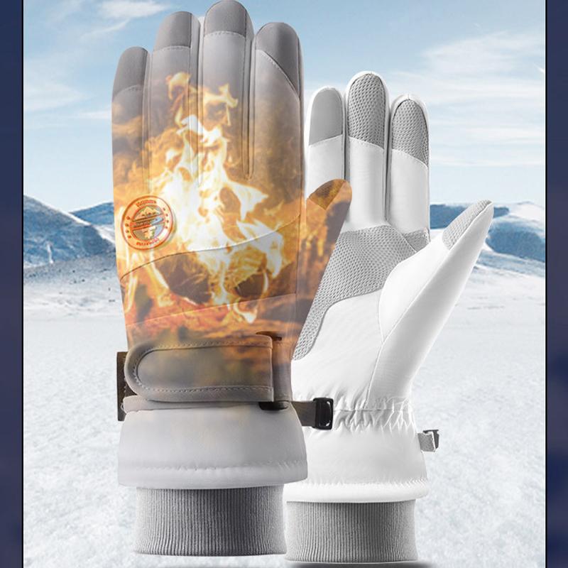 Лыжные перчатки Зимние бархатные Нескользящие водонепроницаемые утолщенные теплые перчатки для верховой езды на открытом воздухе с сенсорным экраном