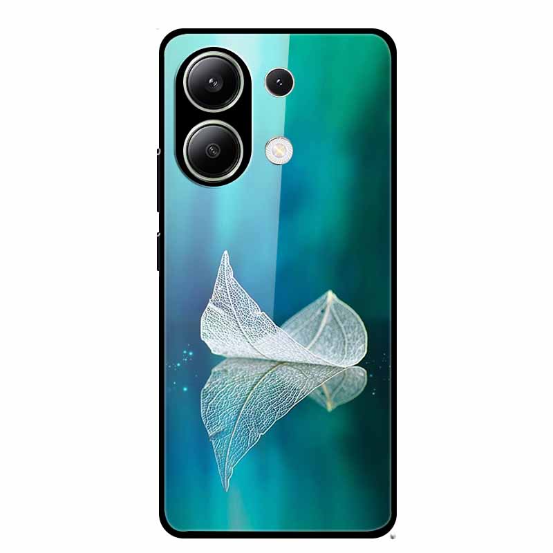 Стеклянный чехол для Xiaomi Redmi Note 13 Чехол Мягкий бампер Закаленное стекло Жесткая задняя крышка Для телефона Redmi Note 13 Pro Чехол Funda Coque