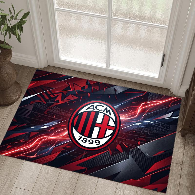 Дизайн AC Milan Кристальный Велюровый Ковер Уютный Не?Нескользящий ковер с принтом для спальни, гостиной, прихожей