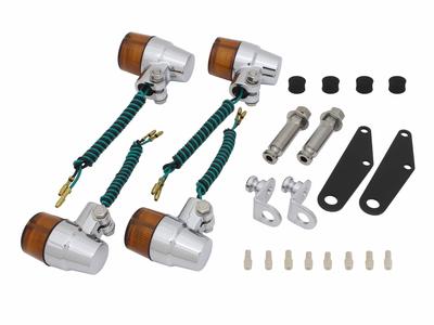 POSH FAITH Комплект указателей поворота Superbike для хромированного корпуса с оранжевыми сигналами мини-типа, для конкретной модели FTR223/D (вверх '07) Линзы, 059032-33
