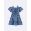 GU by Uniqlo Джинсовое платье с открытыми плечами для девочек