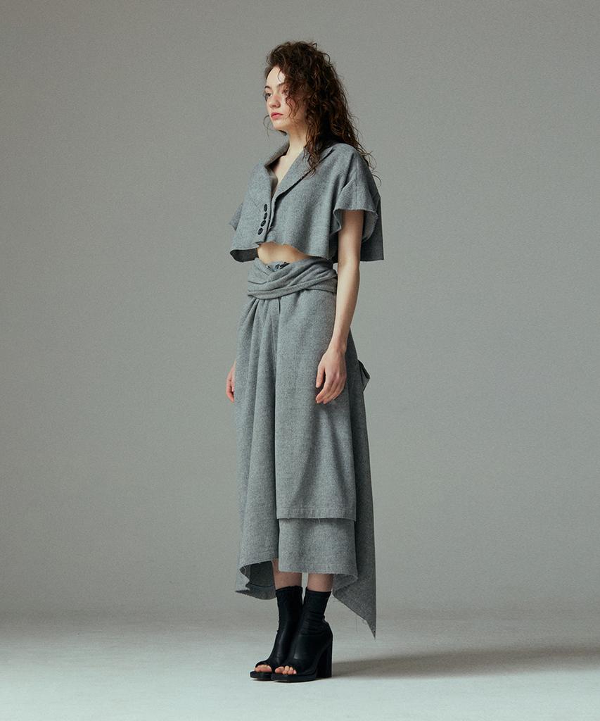 Mmam Sleeveless Crop Coat