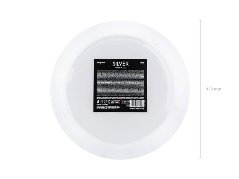 Round Plates, 23cm (1 Pack / 6 Pcs.)