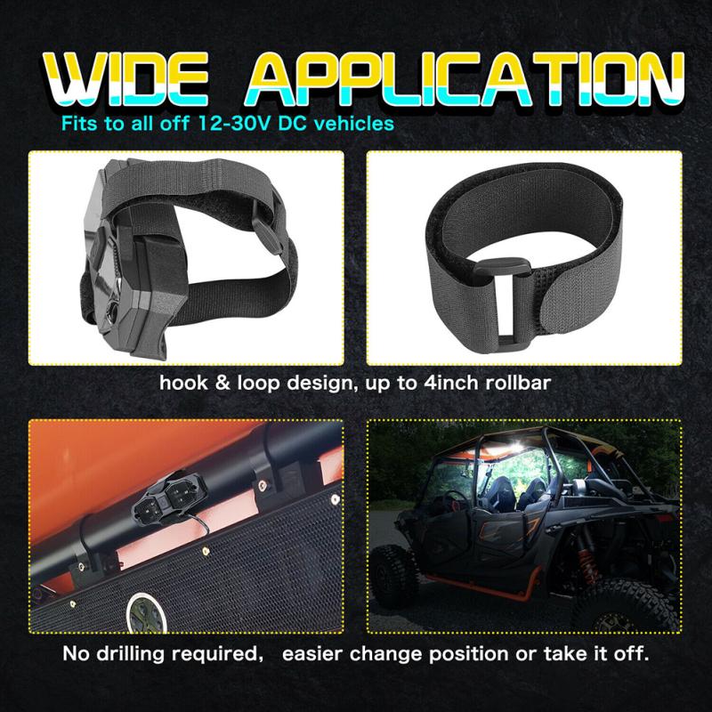 Светодиодный купольный светильник автомобиля 12 В с переключателем, защитная панель, лампа, модифицированные аксессуары, совместимые с UTV Atv