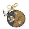 Used Key Ring Portocle Night Light MP1842 Monogram Reverse/leather Brown Black Studs