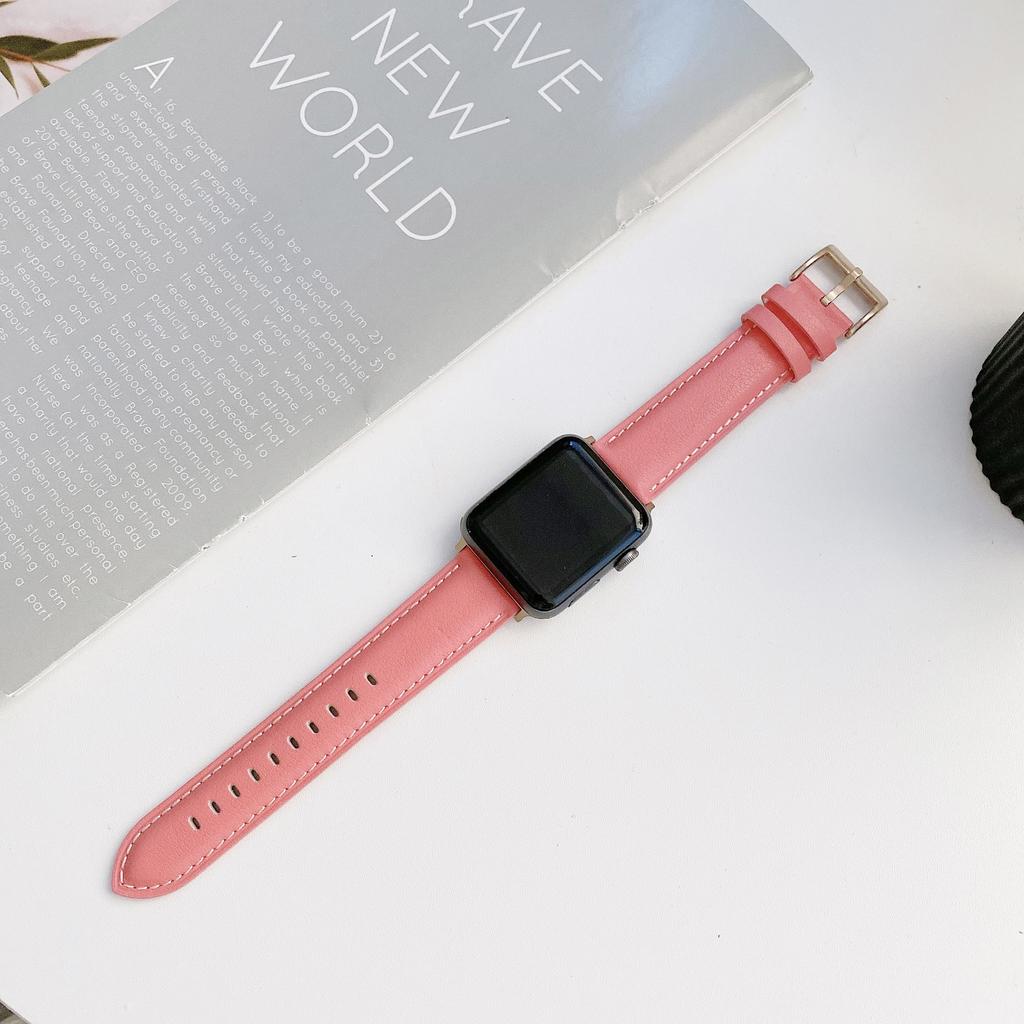 Подходит для Apple Watch10 Apple Watch Поколение Iwatch98765 Поколение Se Автомобильная Линия Кожаный Ремешок Для Мужчин И Женщин