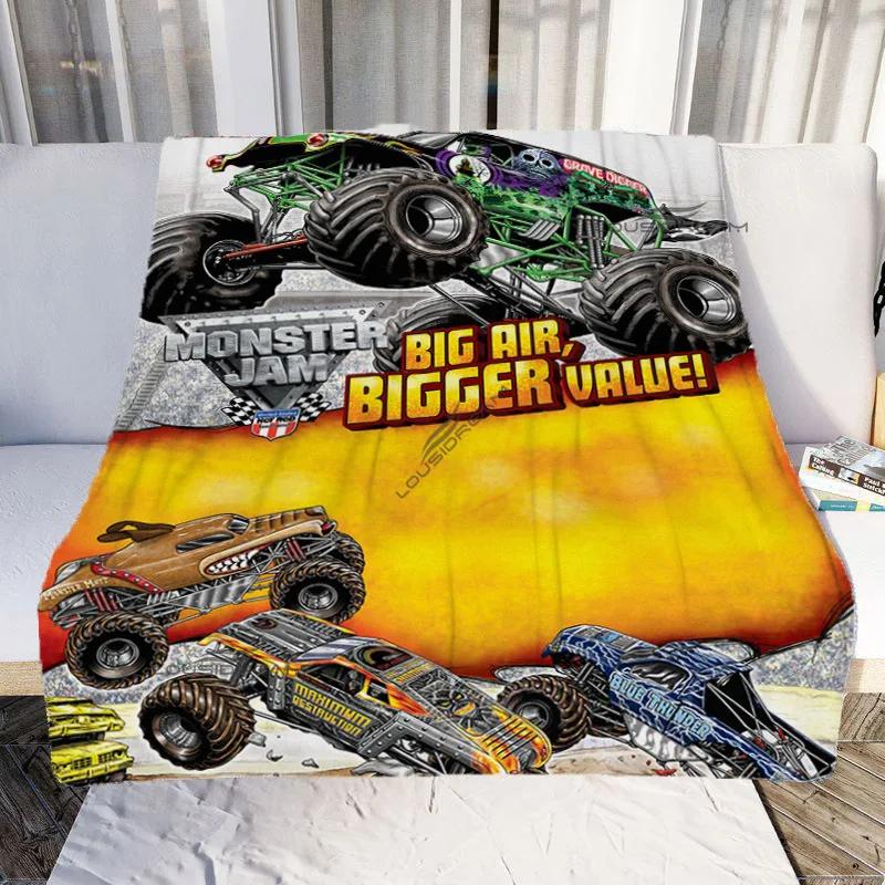 Супер Узоры Monster Jam Плед Монстр-Трак Фланелевый Плед Уютное Покрытие для Дивана Плед Супер Мягкая Простыня Матрасы
