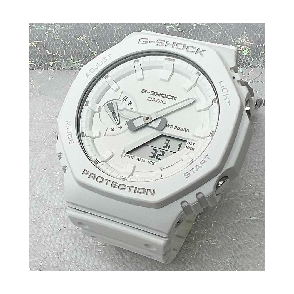 Casio G-Shock Baby-G Analog-Digital Waterproof Watch White GA-2100-7A7JF GMA-P2100-7AJF