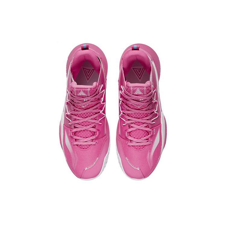 Li-Ning Air Strike 8 V2 Fabric Synthetic Leather Durable Breathable Mid-Top Basketball Shoes Men Sneakers Azalea-Pink ABPS001-5