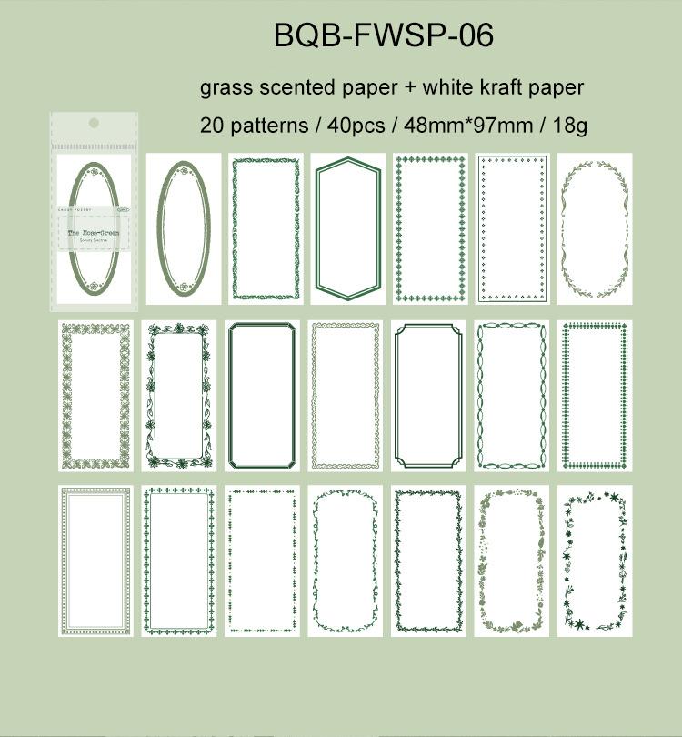 JIANWU Wind Chromatography Series Vintage Border Landscape Material Collage Memo Pad Creative DIY Junk Journal Stationery
