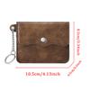 Retro 4-card Slot Card Bag Compact and Portable with Keychain Attached Making Travel More Convenient