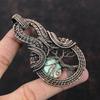 Tree Of Life Variscite Pendant Copper Wire Wrapped Pendant Real Gemstone Jewelry Handmade Pendant Copper Wire Wrap Jewelry Pendant For Gift