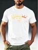 Men'S Vintage Audio Style T-Shirt Featuring a 'VU METER' Volume Meter Print