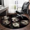 1pc The Vampire Diaries2 Print Round Carpet Chair Round Carpet Suitable for Bedroom Living Room Home Decorative Carpet
