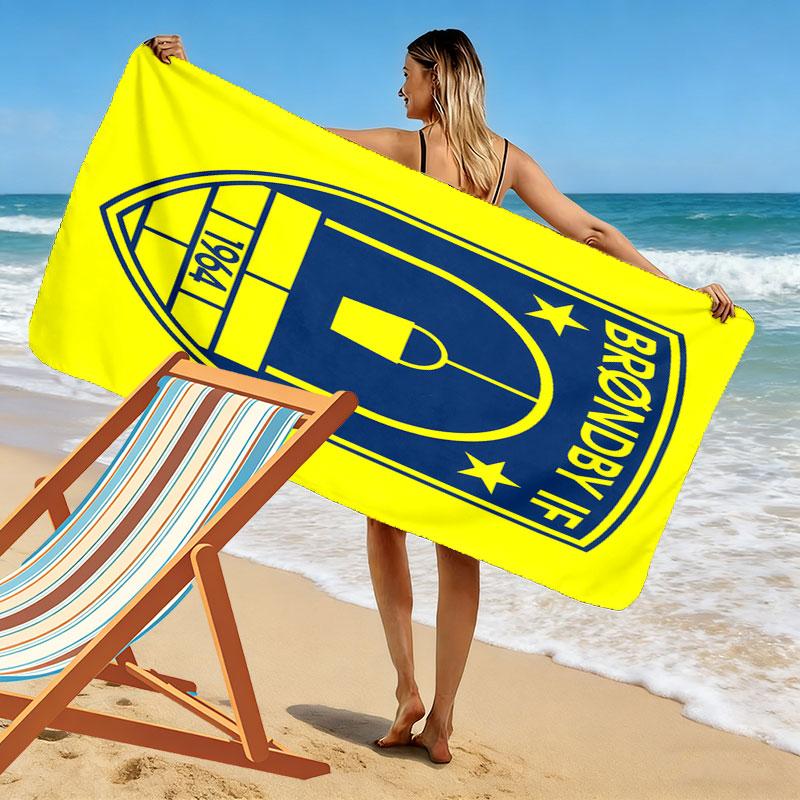 Brøndby IF Print Beach Towel, Large Soft Quick Dry Towel for Beach Camping Swimming