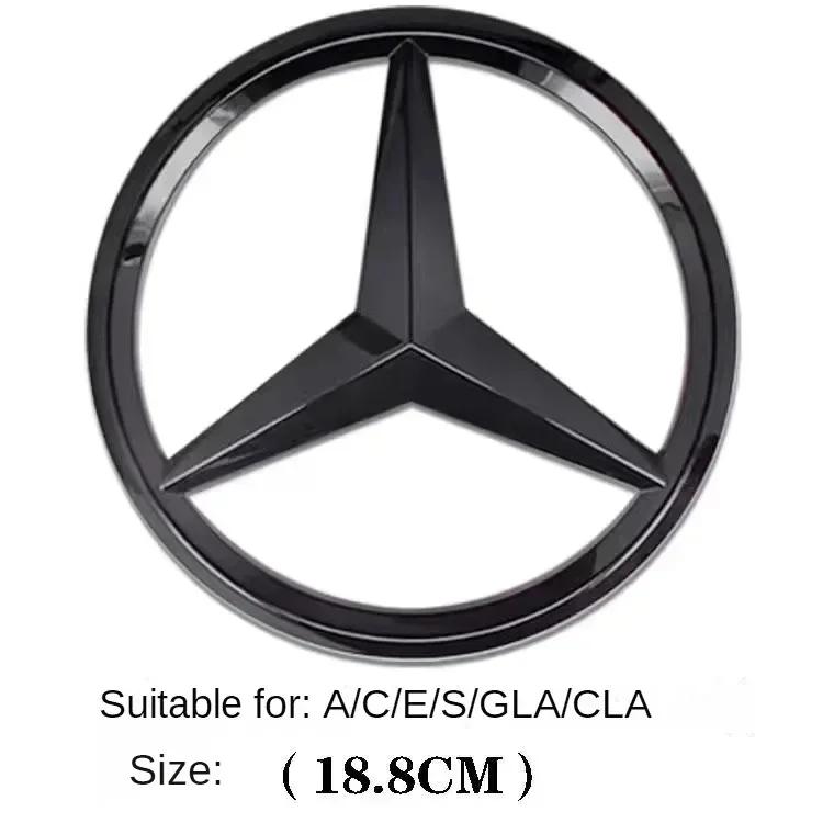 xmfk4 ABS Car Front Grille Badge Decal Cover Emblem for Mercedes Benz W204 W205 W210 W211 W212 W213 C E Class GLA GLK ML GLC GLE