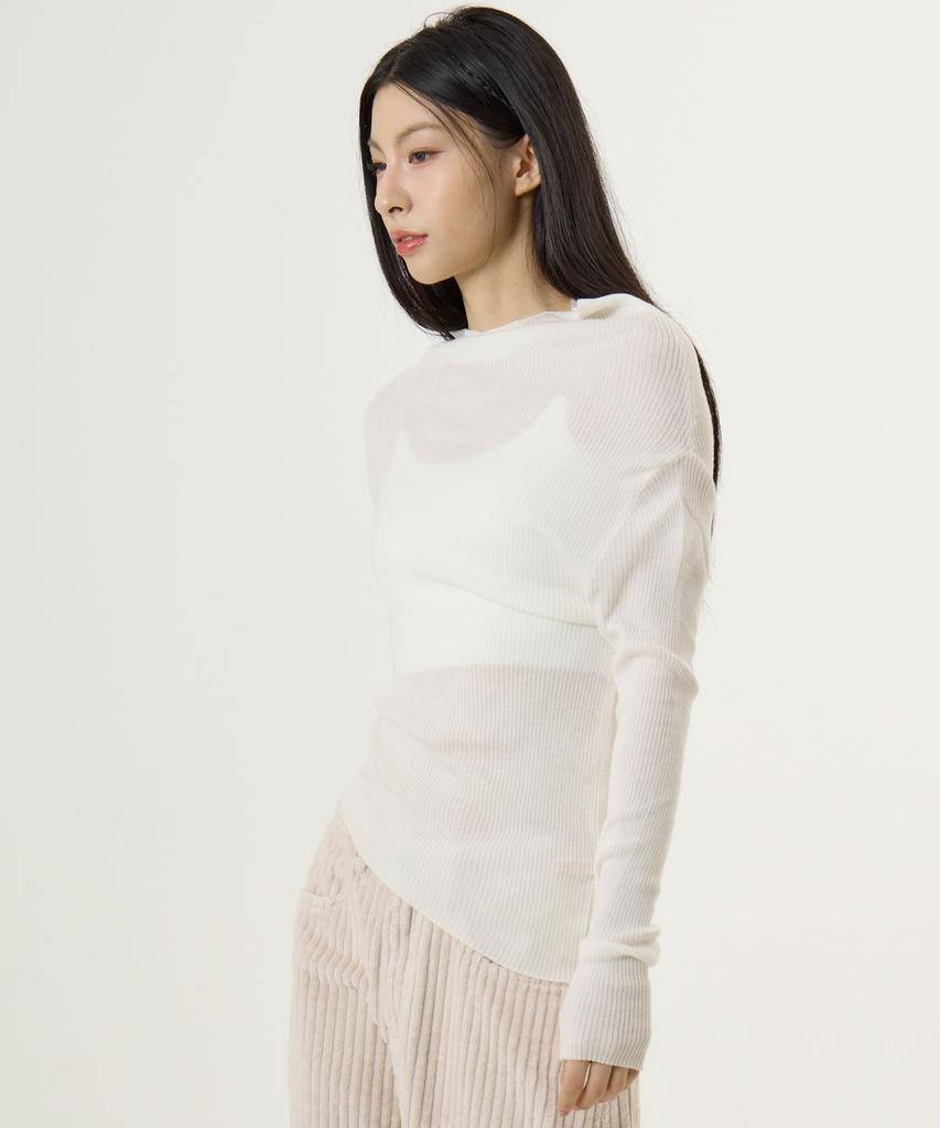 UNKNOWN PLANET Off-Shoulder Knit Top White