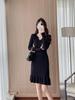 High-End V-Neck French Knitted Midi Fishtail Dress for Autumn/Winter