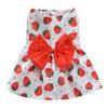 Summer Fruit Printed Dog Skirt for Small Dogs Cats Clothes Sleeveless Dog Vest Puppy Shirt York Chihuahua Pug Dress