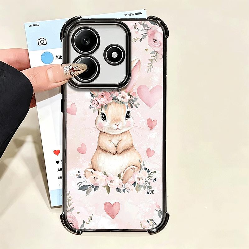 Милый Мультяшный Кролик Покрытие Чехол для Телефона Для Xiaomi Poco X5 X6 X7 X8 Pro Max F8 Ultra F7 M8 M7 M5S Redmi 15C 15 14C 13C 13 X
