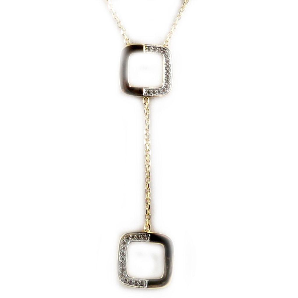 Les Trésors De Lily [E7589] - Gold-Plated Necklace 'Audace' White Gold