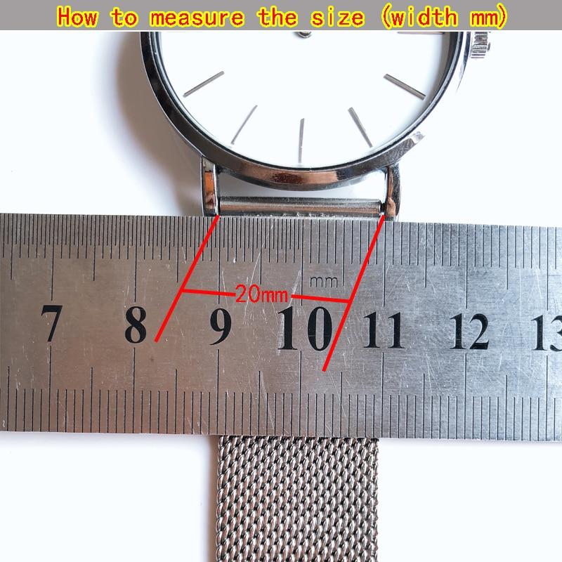 Миланский ремешок для часов 12 мм, 14 мм, 16 мм, 18 мм, 20 мм, 22 мм, 24 мм, универсальный металлический ремешок для часов из нержавеющей стали, браслет