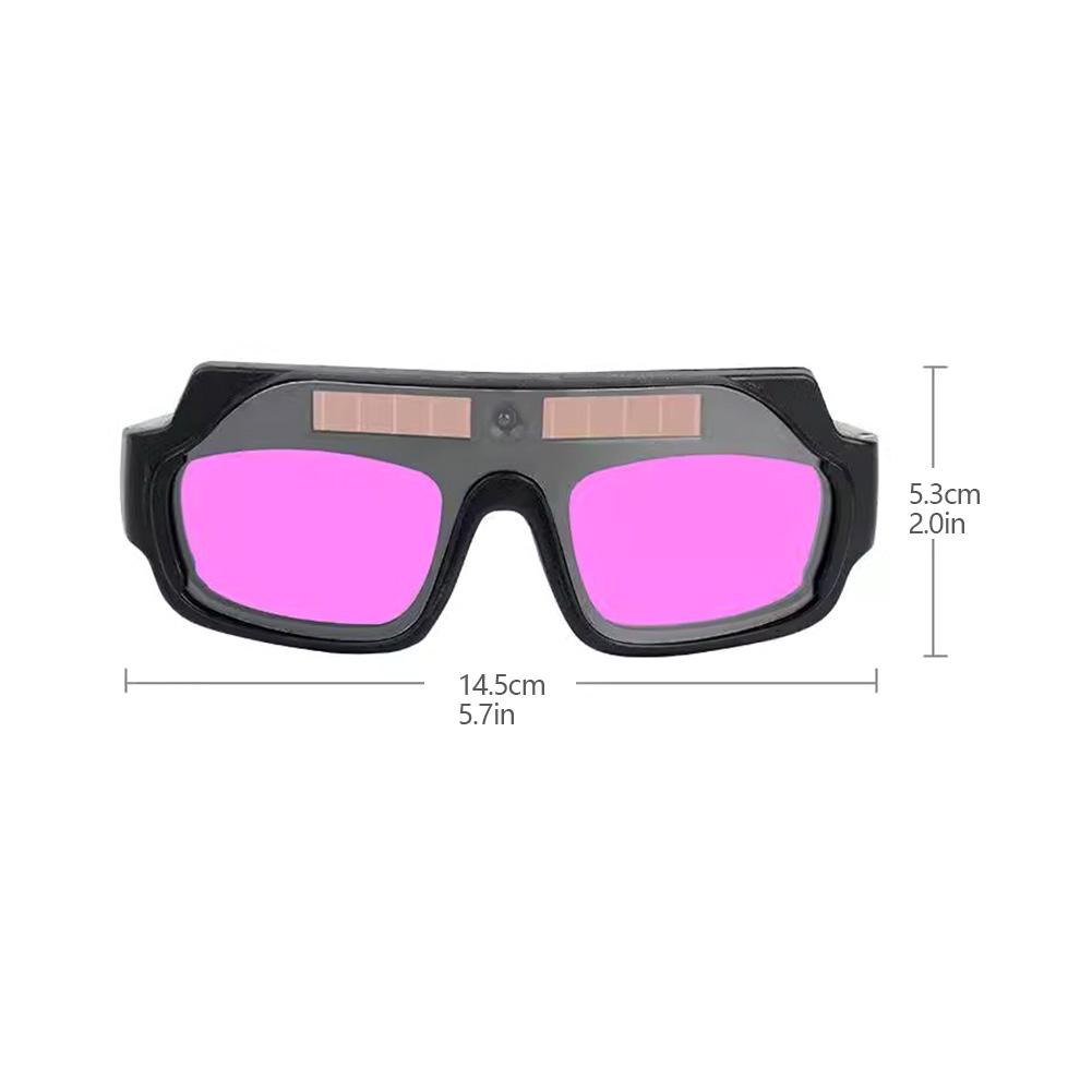 1Pair Protective Glasses Solar Automatic Dimming Welding Mask Auto Welding Goggles with View True Color for Wide