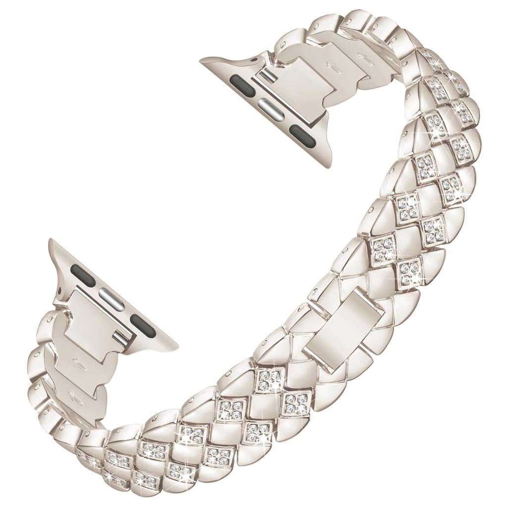 Для Apple Watch Series 10 42 мм / 9 8 7 41 мм / SE (2023) SE (2022) SE 6 5 4 40 мм / 3 2 1 38 мм сменный ремешок для часов из цинкового сплава со стразами