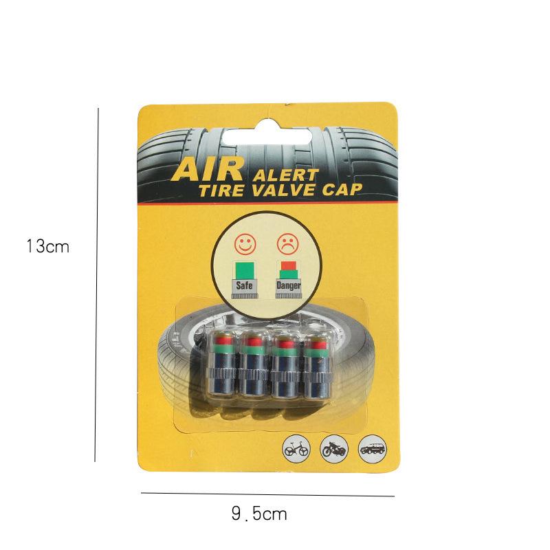 Комплект из 4 визуальных колпачков для контроля давления в шинах с индикатором предупреждения