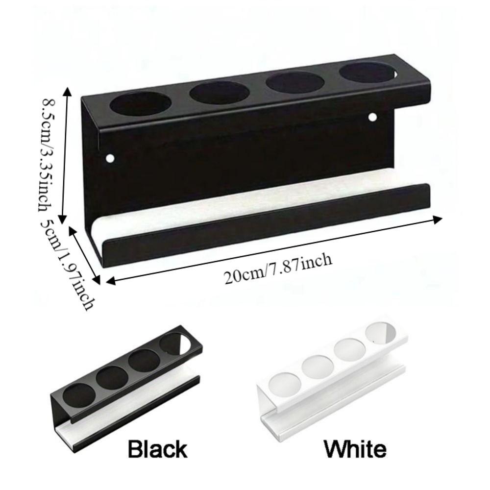 Space Saving 4-Slot Toothbrush Holder Wall Mounted Storage Rack Bathroom Organizer  for Bathroom