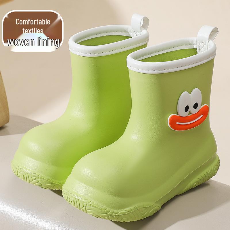 Детские непромокаемые сапоги Dopamine для мальчиков и девочек - Нескользящие, с подкладкой из ЭВА-флиса, Съемные, для детского сада и школы