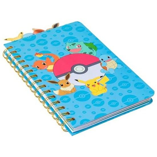 Блокнот на спирали Silver Buffalo Pokémon с разделителями, 8 дюймов x 5 дюймов. Nygame Иви Бульбазавр Хитмонкл школьный дневник офисная работа.