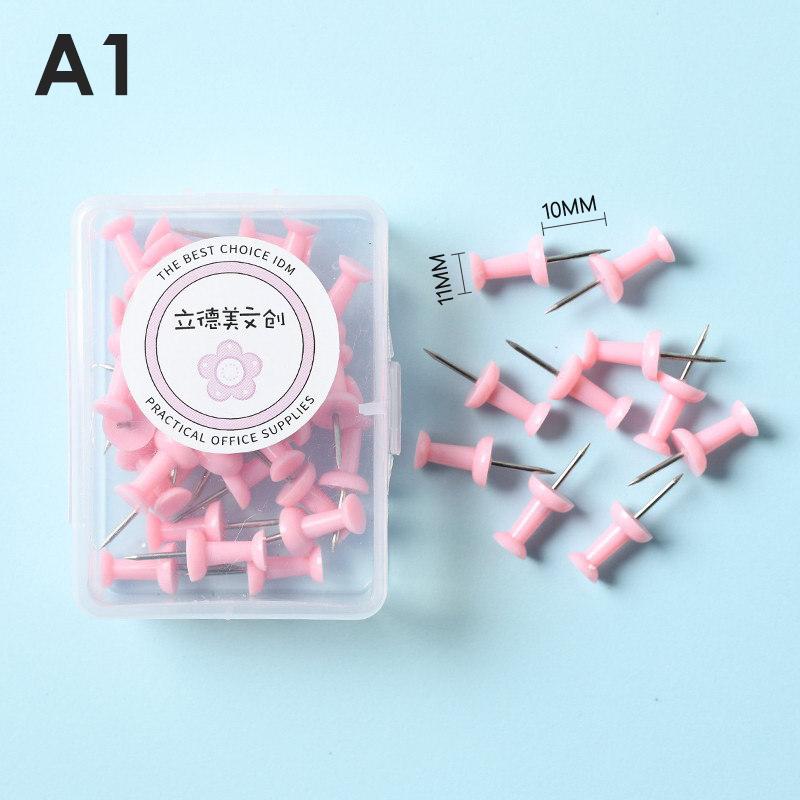 1 коробка макарон, красочные шариковые кнопки, кнопки для большого пальца, канцелярские кнопки, фото для рисования