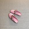 Slack bag head half drag woven Mary Jane single shoes women's summer new flat bottom word with holiday outside slippers