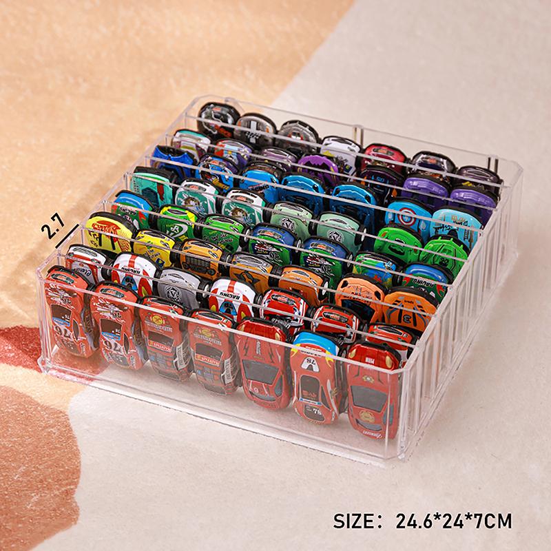 Model Car Display Box 1/64 Carpark Acrylic Model Scene Toys Set Gifts For Children Collection(Without Cars)