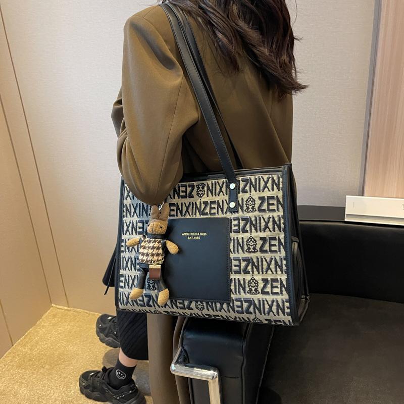 Популярные сумки большой вместимости, женские высококачественные холщовые сумки для поездок на работу, подмышечные сумки, модные сумки-тоут